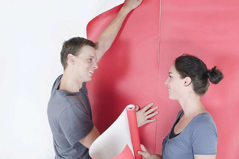 wallpaper hanging specialist OnTime Painting Services Dubai 2